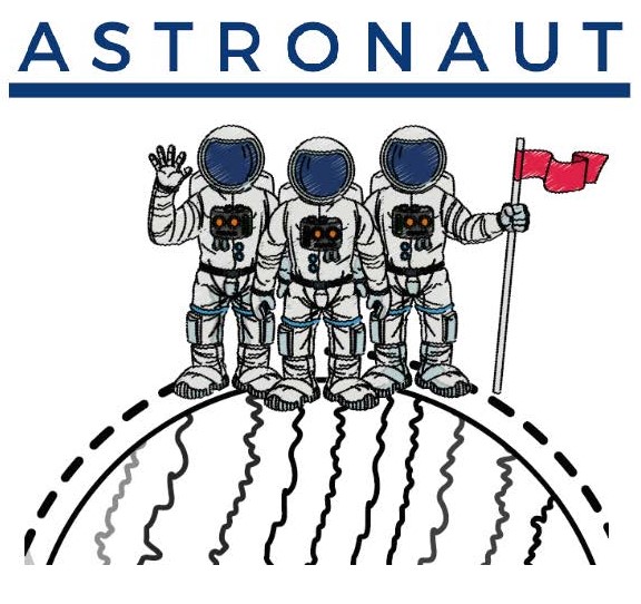 Astronauts on the moon image